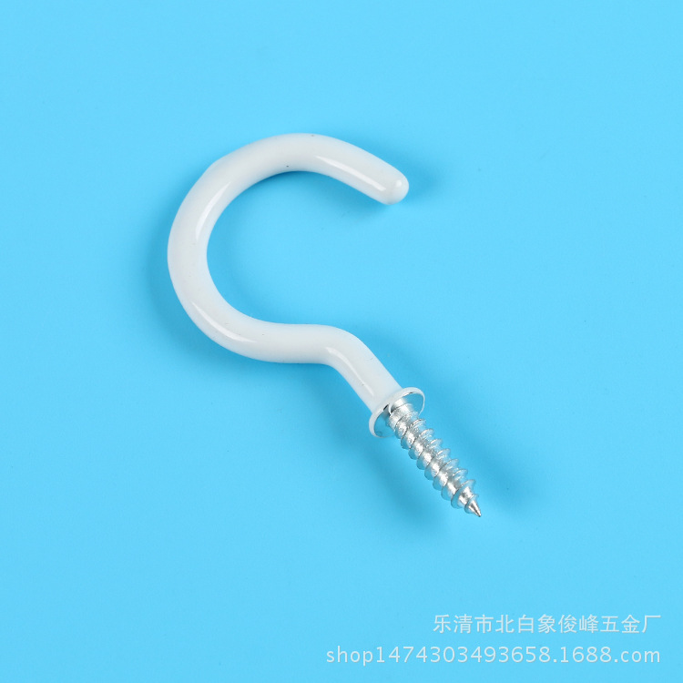 Cup hook, plastic-coated question mark hook, sheep eye nail, metal question mark hook, self-tapping screw, lamp hook, sheep eye ring hook, batch details Picture