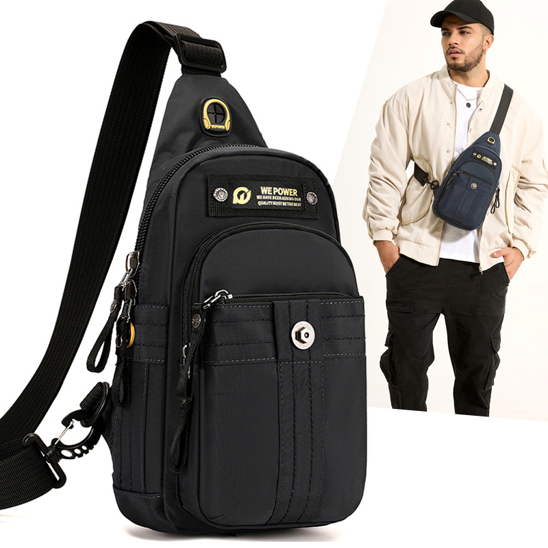 WEPOWER's new outdoor commuting chest bag, casual travel multi-functional backpack, and men's portable single-shoulder crossbody bag full figure
