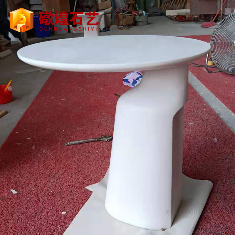 Youdaoplaceholder0 huang natural marble coffee table, white Nordic living room creative designer, irregularly shaped, modern, simple and individual coffee table full figure