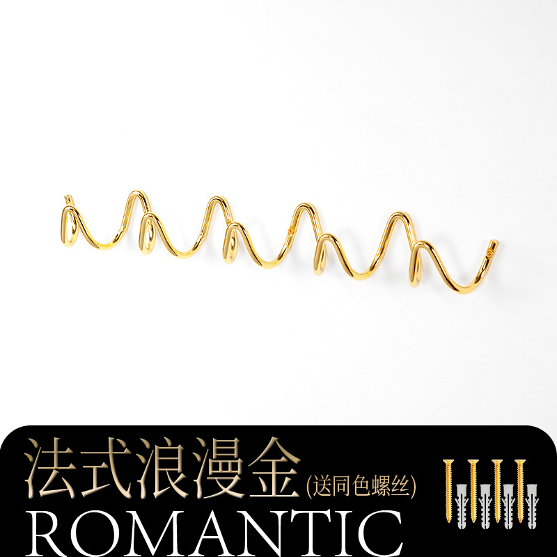 Nordic ins coat hooks, trendy storage creativity, hardware electroplating, vintage living room, corridor wall, background wall coat hooks Specification drawing