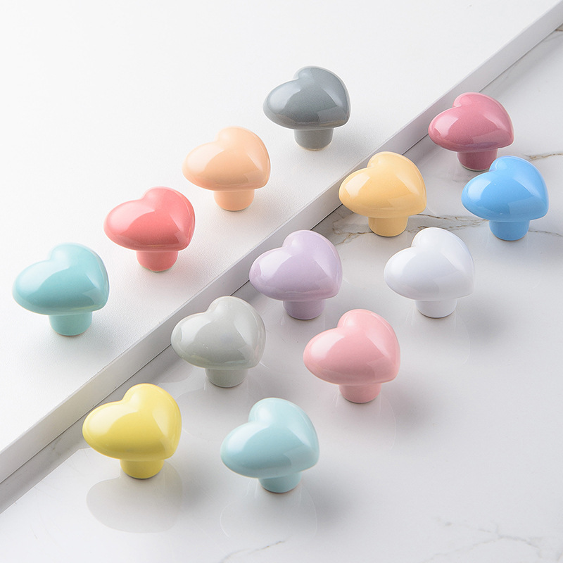 In-stock ceramic handles for children's wardrobes, sticky handrails, simple cabinet door handles, cross-border cartoon drawer hooks full figure