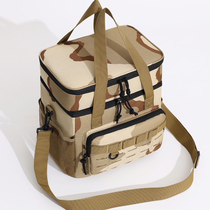 New War Path double-layer large-capacity ice pack, outdoor camouflage picnic bag, Oxford cloth insulated bag, waterproof insulated bag Application Scenario