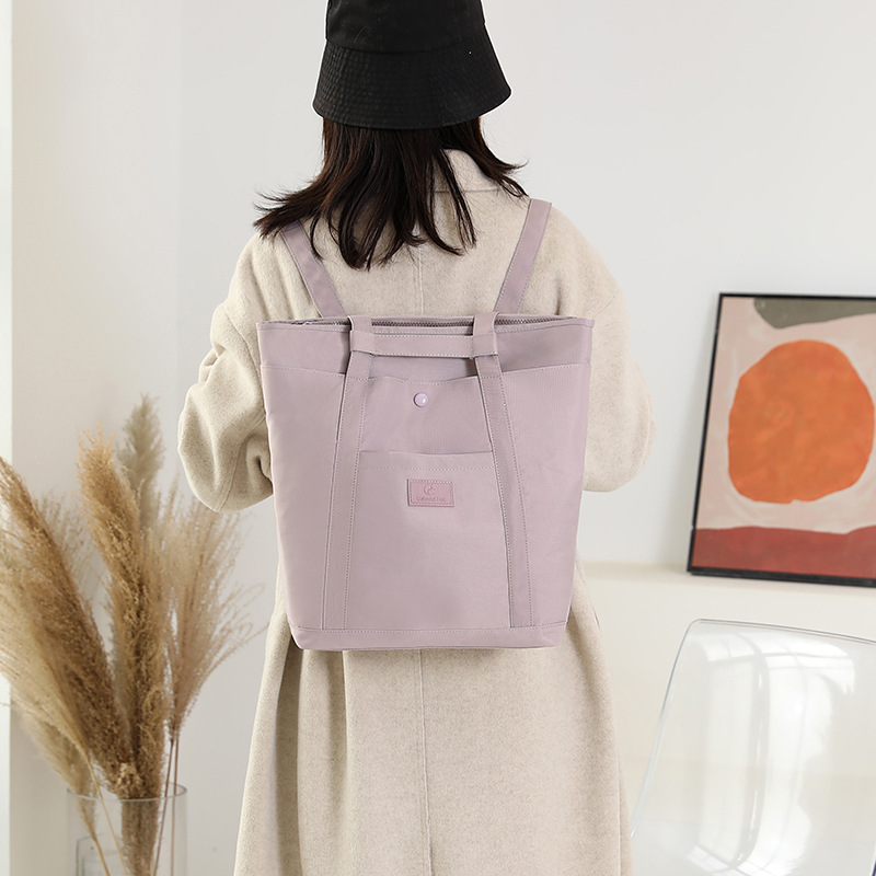 Tote Bag Women's new large-capacity commuting backpack, multi-functional water-resistant nylon single-shoulder bag, portable backpack Specification drawing