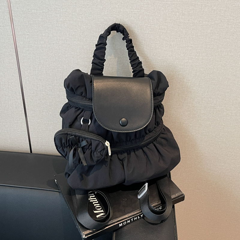College style female college student backpack, 2025 new fashionable and stylish girls' schoolbag, casual hand-carry backpack Specification drawing