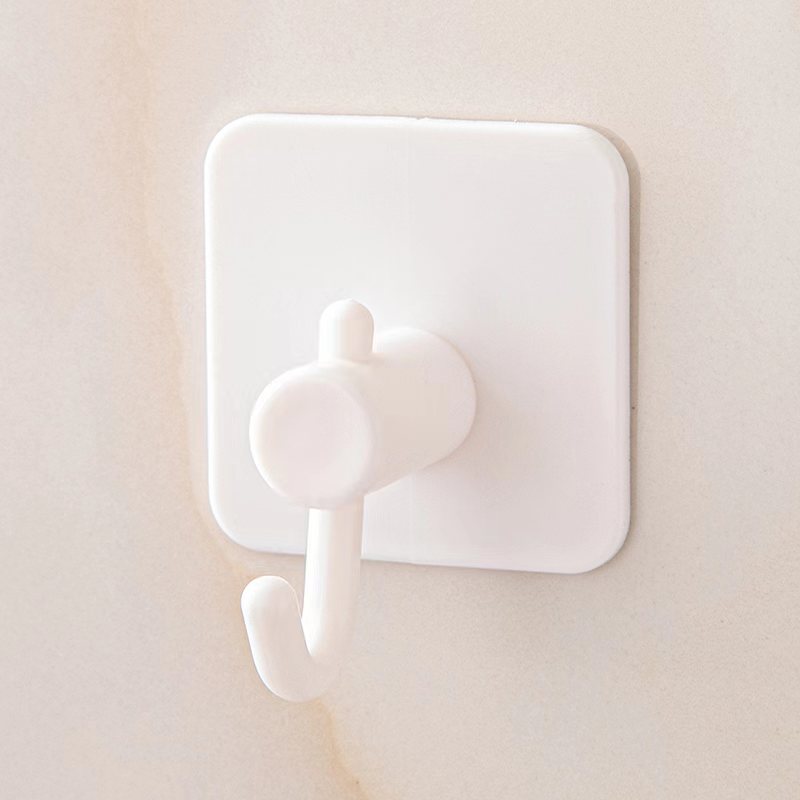 Factory direct sales of plastic, non-perforating acrylic, strong double-sided tape, wall, bathroom, kitchen, coat and hat hooks, single hooks Item Picture