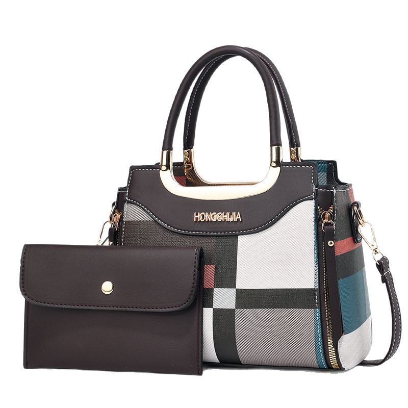 Cross-border bag Women 2025 New Style fashionable and elegant women's handbag, checkered bag, export shaped bag wholesale Item Picture
