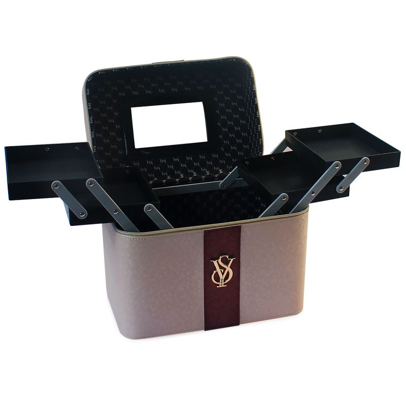 Large-capacity makeup bag, portable for women, popular Instagram style cosmetics storage bag, multi-functional and simple hand-held makeup box Item Picture