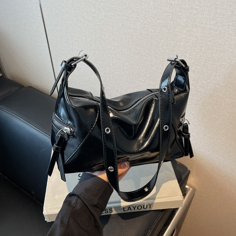 Simple and versatile pillow bag, 2025 new Korean-style fashionable casual shoulder bag, high-end commuting armpit bag for work Specification drawing