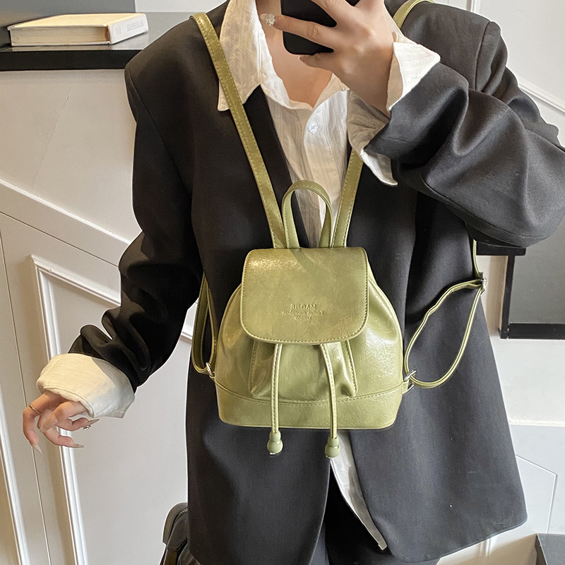 Korean version niche design backpack for women 2025 New style, high-end and versatile hand-held bucket bag, practical travel backpack Specification drawing