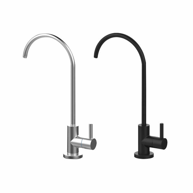 Water purifier faucet, kitchen household 304 stainless steel direct drinking water faucet, single cooling 2-point filter water purifier faucet Item Picture