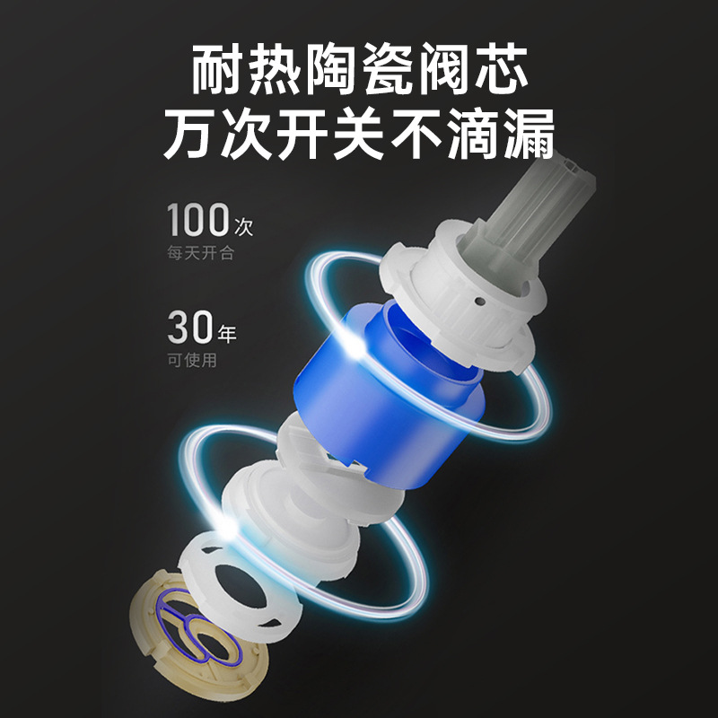 Factory wholesale of bathroom washbasins, double-hole faucets, cold and hot water two-in-one, bathroom washbasins, washbasins, and copper washbasins Specification drawing