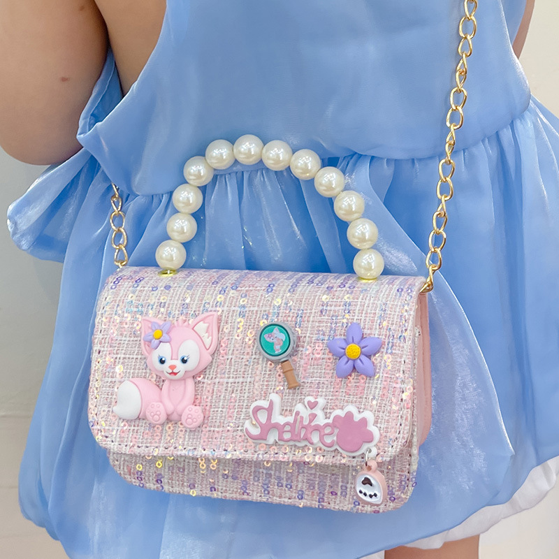 Baby Fashion's new children's bags, crossbody bags, cute cartoon single-shoulder bags, little princess girls' handbags, versatile Specification drawing