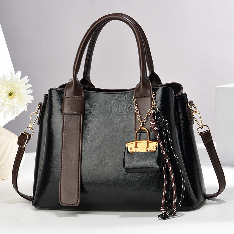 Mother's Day gift 2024 New retro red handbag, large-capacity middle-aged mom bag, casual women's bag full figure