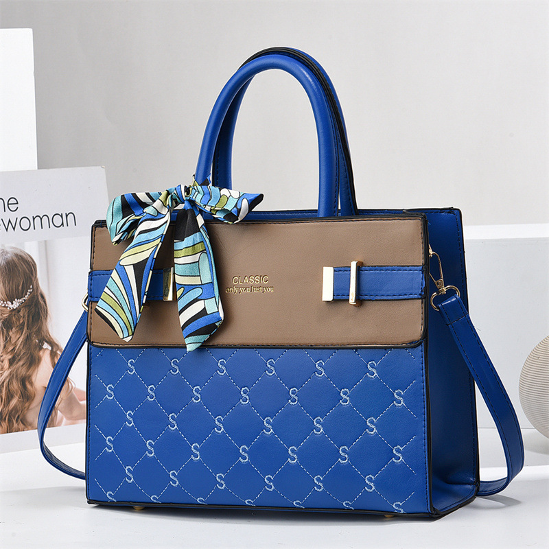 2025 Multi-color embroidered thread large-capacity women's bag, trendy women's bag, high-end single-shoulder crossbody bag, handbag women's bag full figure
