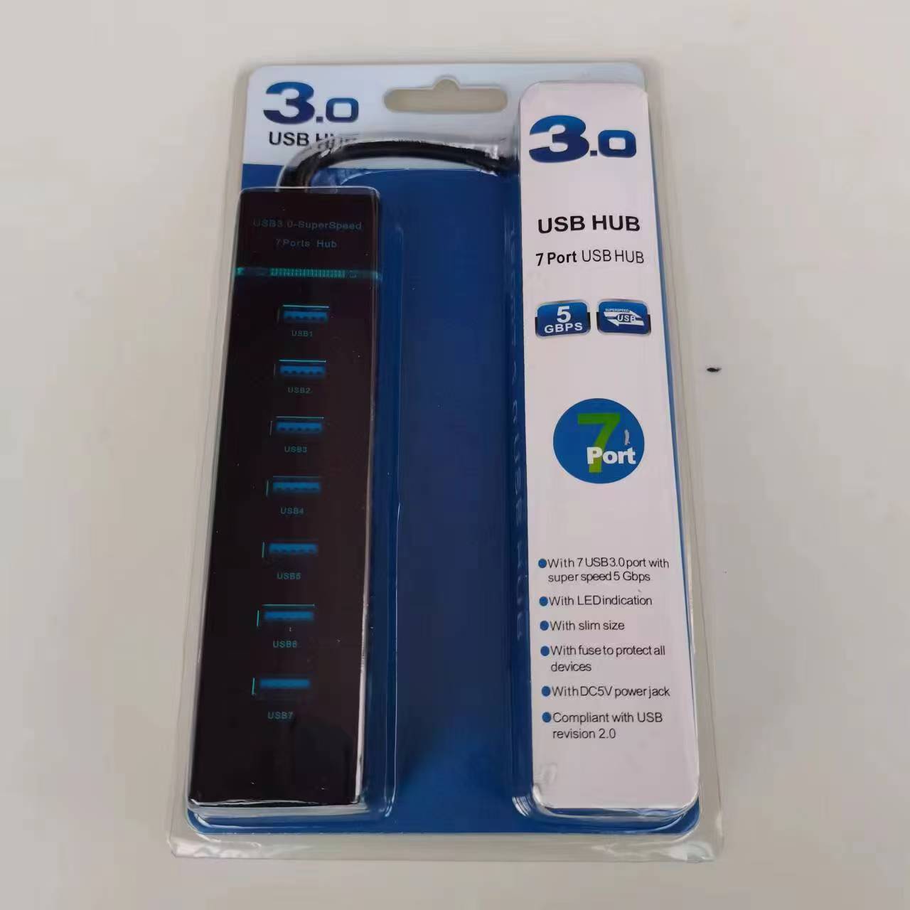 笔记本电脑 网络 集线器 USB 3.0   7口