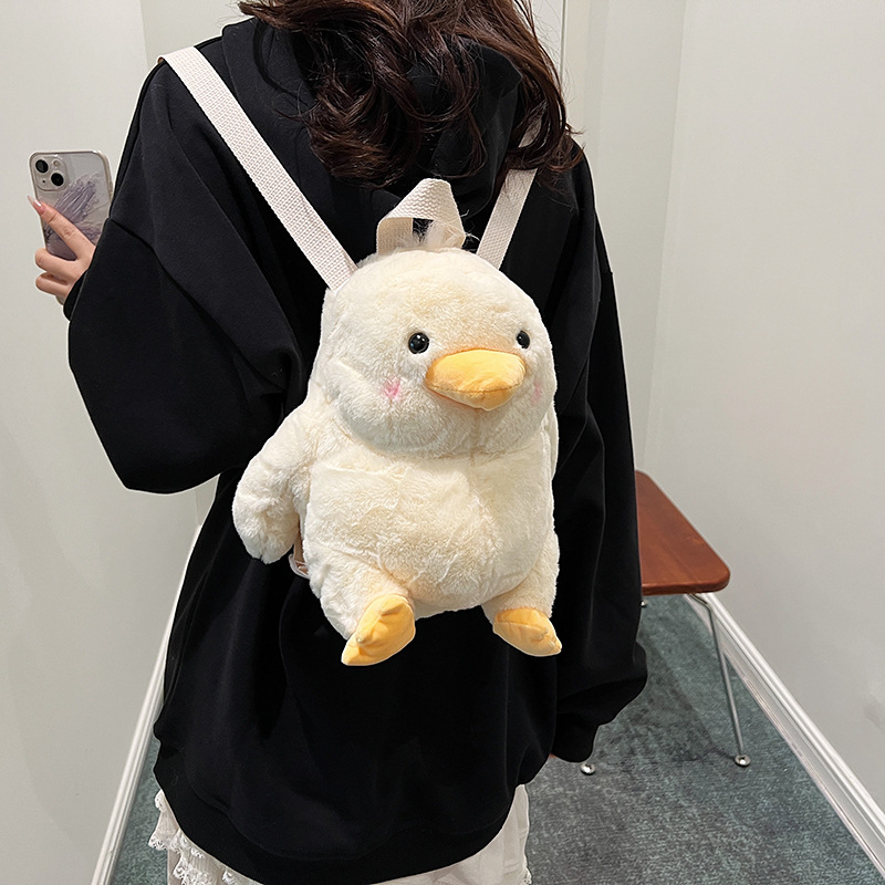 New cartoon aueora soft and cute Girl plush bag 2023 New chubby bear Dinosaur plush shoulder details Picture