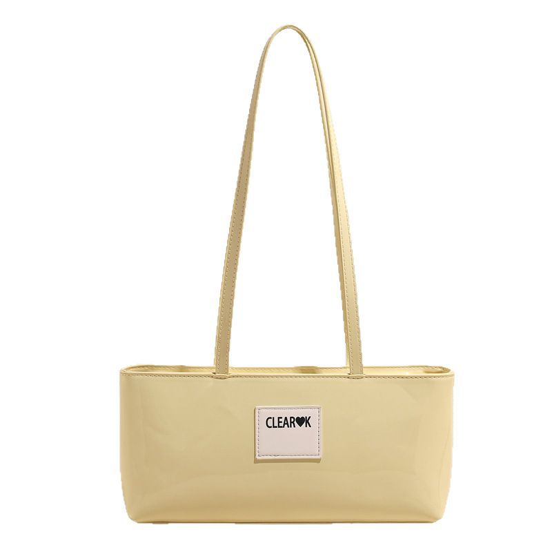 Cross-border style versatile wax oil leather underarm bag for women 2025 new style simple commuting single-shoulder bag Casual handbag Item Picture