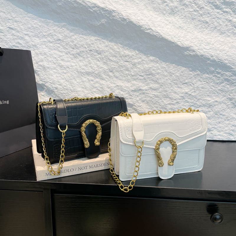 The 2025 new stylish and versatile stone-patterned commuter bag, retro crocodile-patterned chain bag, single-shoulder crossbody bag Application Scenario