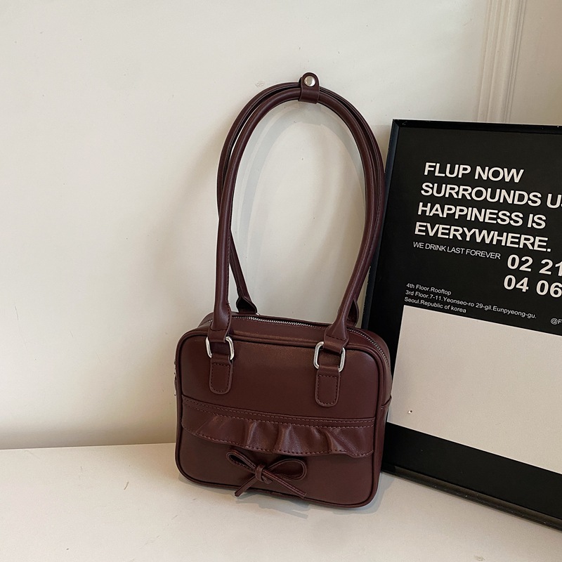 Stylish bow underarm bag, Korean style niche handbag, women's 2024 new fashionable commuting casual single-shoulder bag details Picture