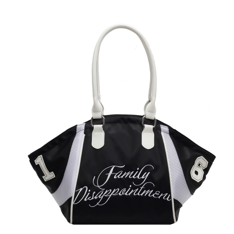 A new 2024 commuter large-capacity women's casual and versatile nylon fabric single-shoulder crossbody bag and hand-held tote bag Item Picture