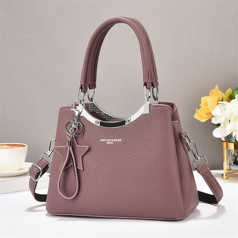 Cross-border handbag for women 2024 New style casual single-shoulder bag, simple crossbody bag, large capacity, versatile bag for middle-aged ladies Item Picture