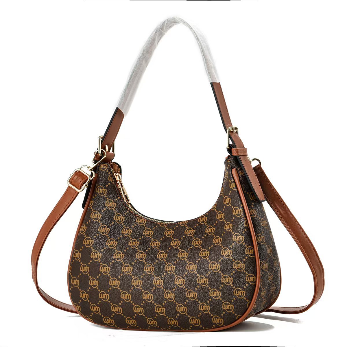 Cross-border best-selling direct-sale retro underarm bag, large-capacity, stylish and trendy letter single-shoulder bag, hand-held dumpling bag Specification drawing
