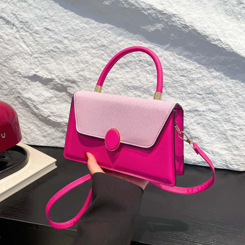 Simple and elegant texture handbag, Spring 2025 new style versatile ins crossbody bag, stylish small square bag, Korean-style women's bag full figure