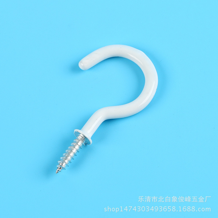 Cup hook, plastic-coated question mark hook, sheep eye nail, metal question mark hook, self-tapping screw, lamp hook, sheep eye ring hook, batch Specification drawing