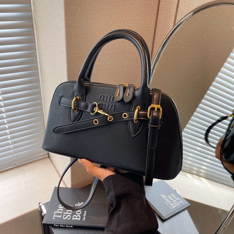 High-end retro small bag for women, 2025 new spring versatile crossbody bag, fashionable single-shoulder hand-held shell bag Specification drawing