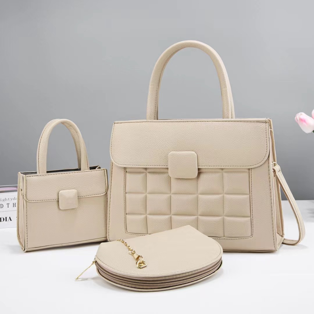 Three-piece crossbody bag, versatile handbag, new 2024 autumn/winter commuting large-capacity tote bag, Korean version single-shoulder bag Specification drawing