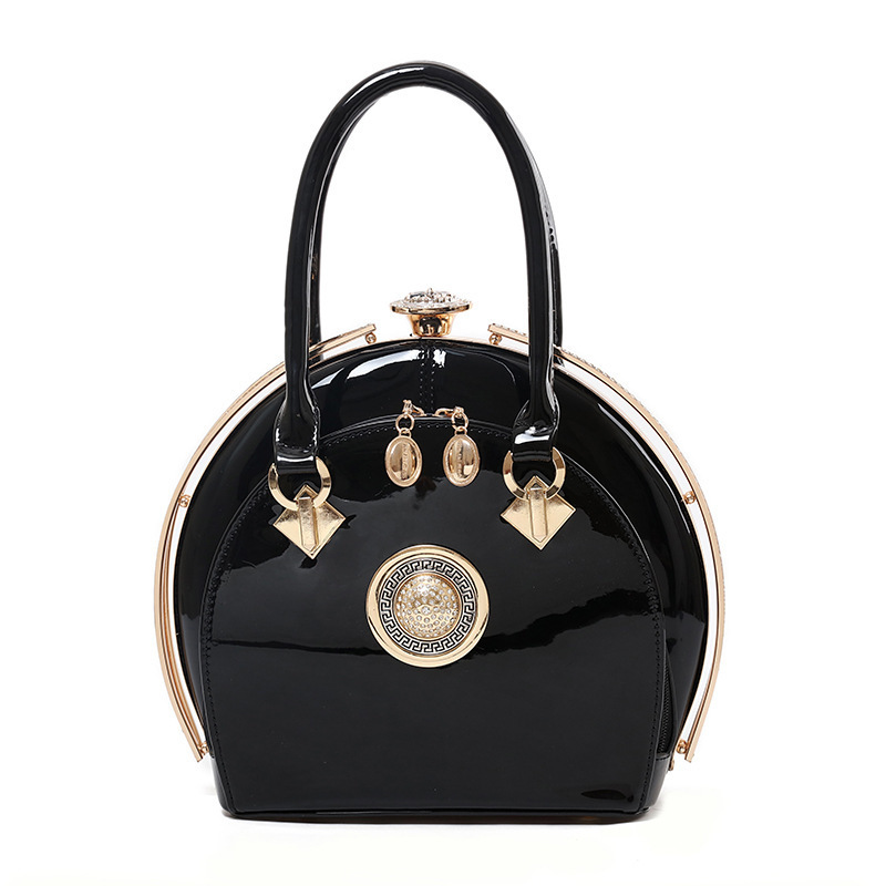 Ladies' bags 2023 New style bright leather handbag, noble, fashionable and trendy large-capacity mom bag, direct delivery from the manufacturer full figure