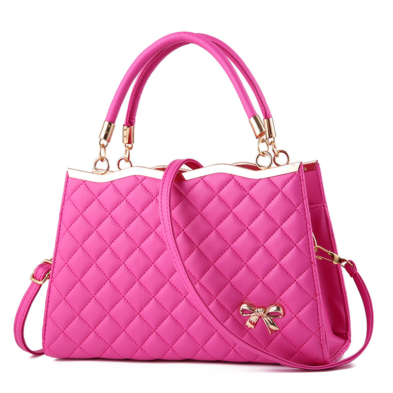 The 2024 new style of foreign trade women's bag, a trendy diamond-shaped bow and fashionable diamond-shaped crossbody single-shoulder bag handbag Specification drawing