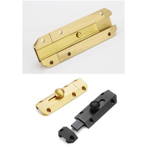 Pure copper pin thickened exposed all-copper lock, wooden door bolt, door latch, black antique copper pin lock, door latch for anti-theft Specification drawing