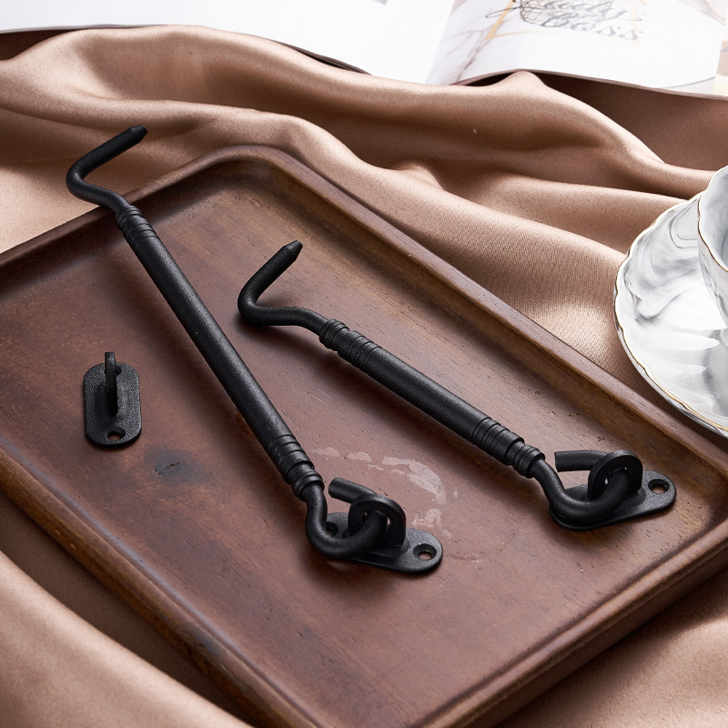 Stainless steel thickened window wind hooks, window hooks, old-fashioned sliding door and window fixed perforated hooks, door and window buckles, windproof hooks Specification drawing