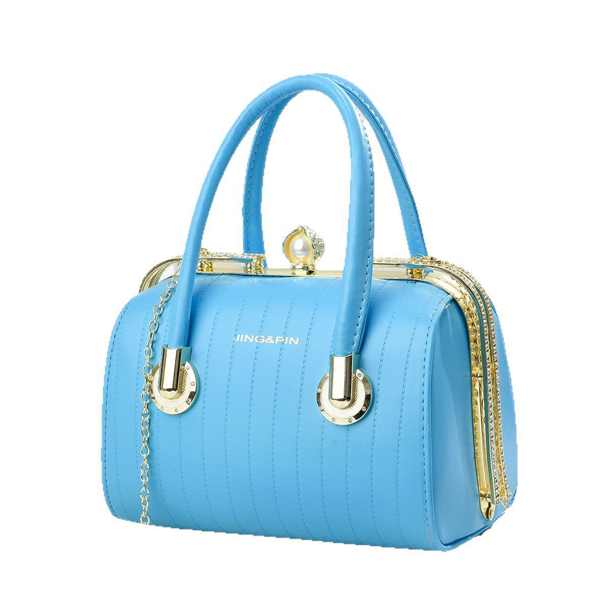Steel Clip box Bag 2025 New style fashionable women's bag, large capacity hand-held bag, shoulder bag, crossbody versatile and stylish casual bag Item Picture