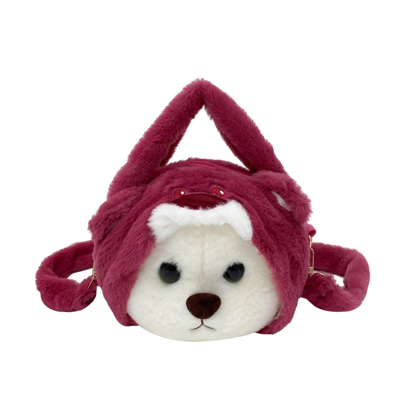 Cute and fluffy little girl bag 2023 new style cartoon bear doll plush single-shoulder hand-carry girl crossbody bag Item Picture