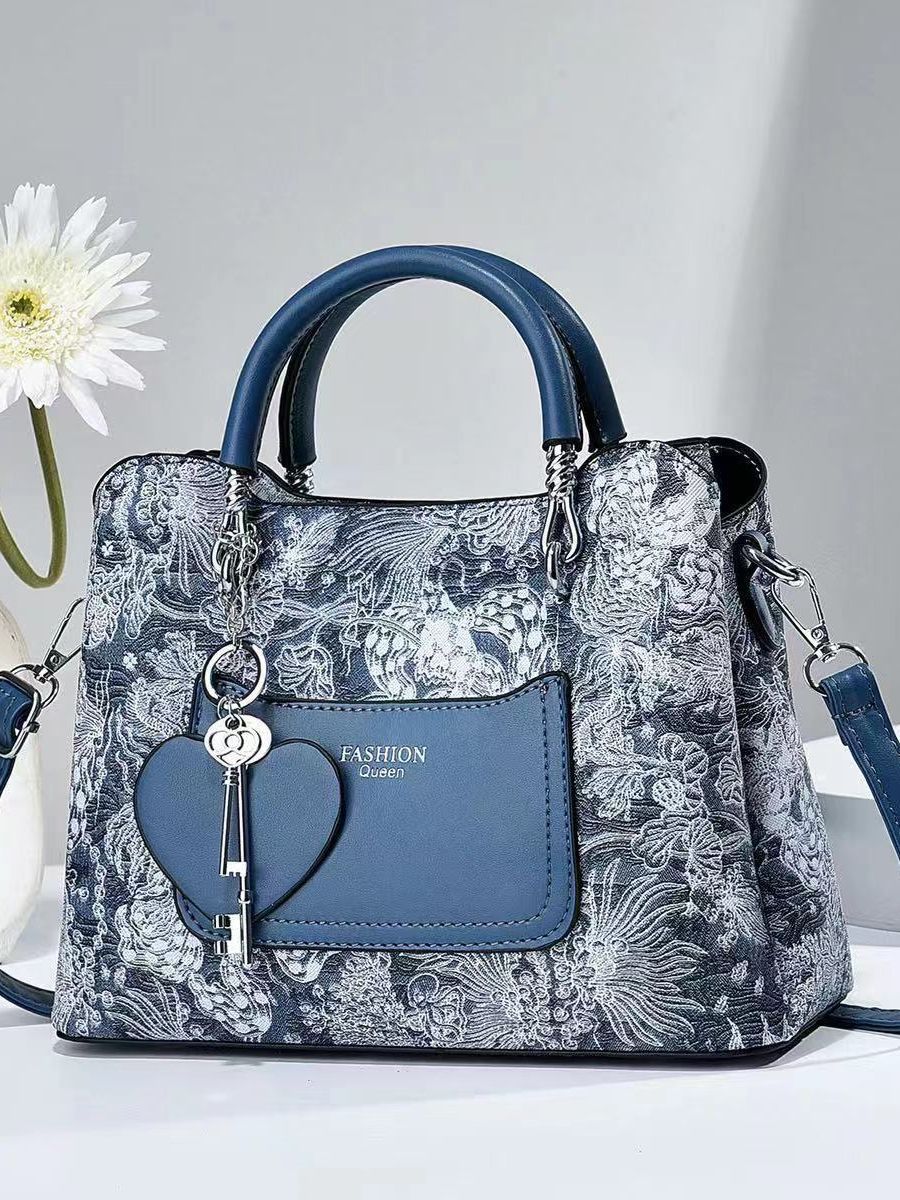 High-end printed women's bag, fashionable single-shoulder bag, new handbag, casual crossbody bag, cross-border versatile mom's bag Item Picture