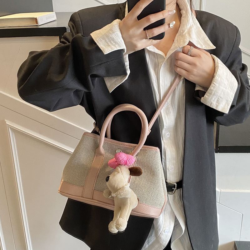 Stylish vegetable basket bucket bag for women, color-blocking hand-held crossbody bag for women, new trendy and high-quality single-shoulder bag for Spring/Summer 2025 details Picture