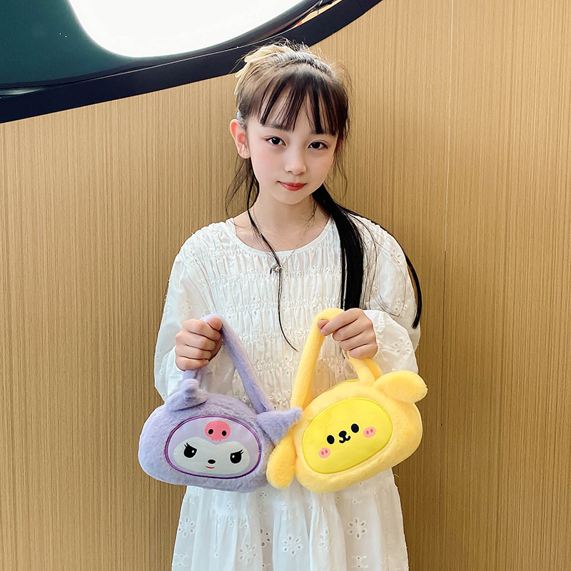 New cartoon crossbody bag, children's claw machine doll, hand-held small bag, plush toy doll bag manufacturer wholesale version details Picture