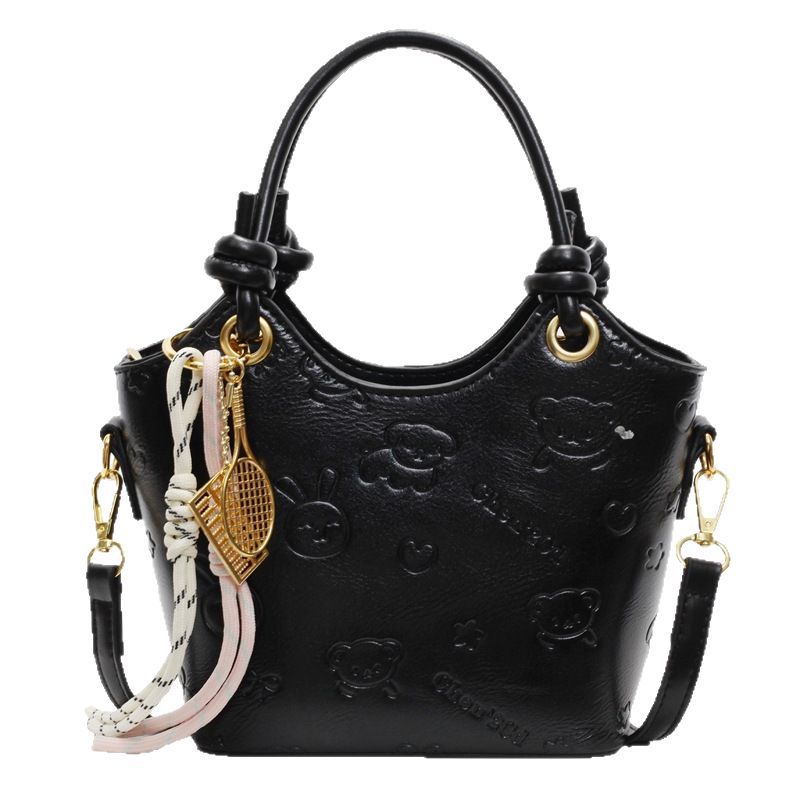Retro casual hand-held bucket bag for women, new Spring/Summer 2025, simple and high-quality single-shoulder bag, fashionable and stylish crossbody bag Item Picture