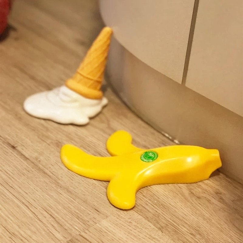 Banana door stop ice cream, creative door stop, silicone door stop, door stopper, door stop strip, no need for drilling full figure