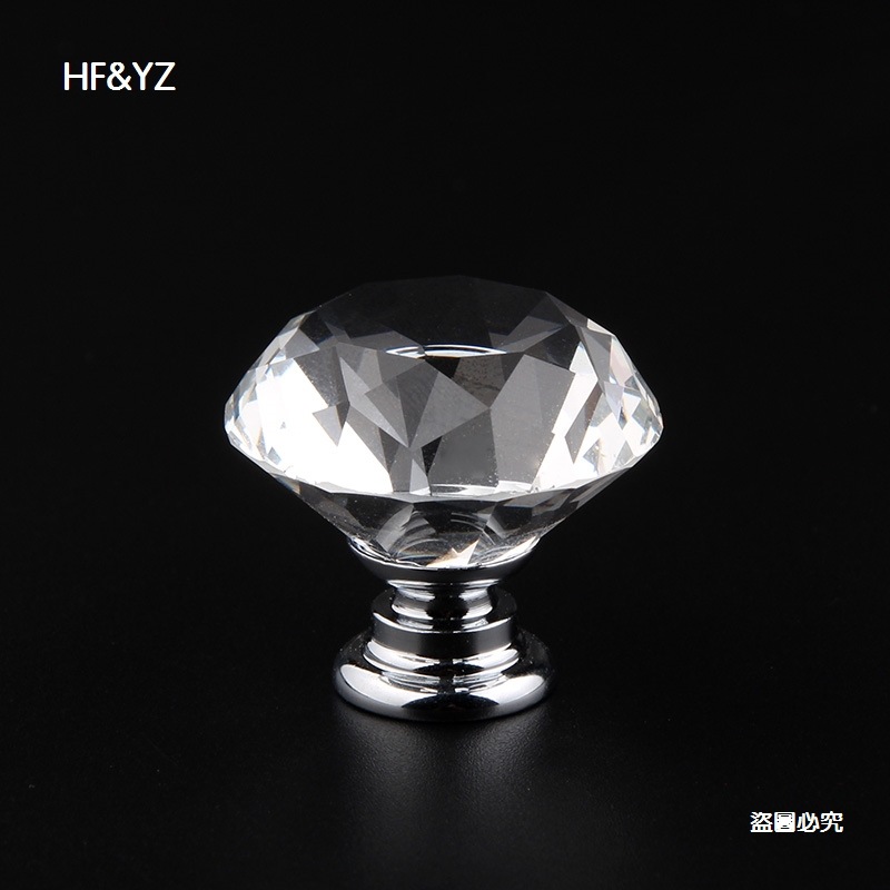 30mm crystal handle, drawer cabinet door, kitchen cabinet hardware accessories handle direct sales, door and window hardware handle full figure