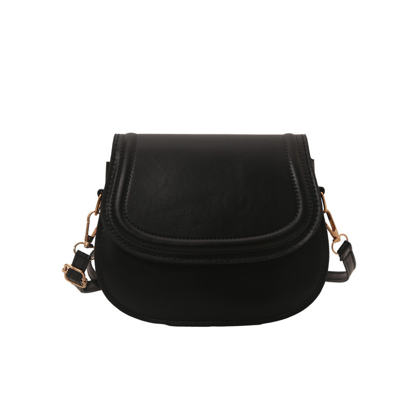 Korean style simple and retro crossbody bag for girls 2025 new trendy Japanese style simple saddle bag single-shoulder crossbody bag Item Picture