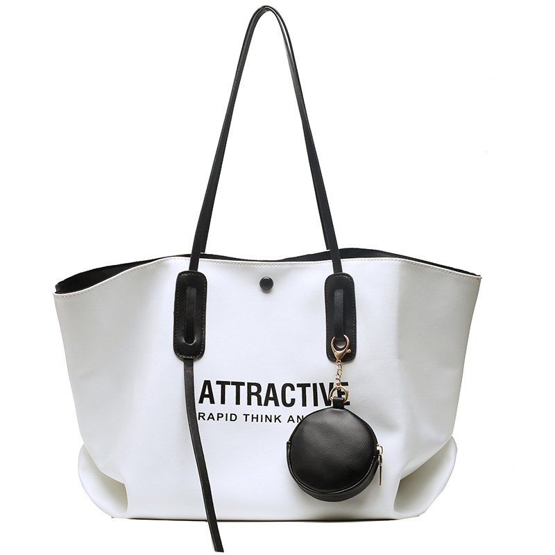 A versatile commuting Tote large bag for women, a new style of fashion for college students in 2025, a large-capacity casual single-shoulder bag Item Picture