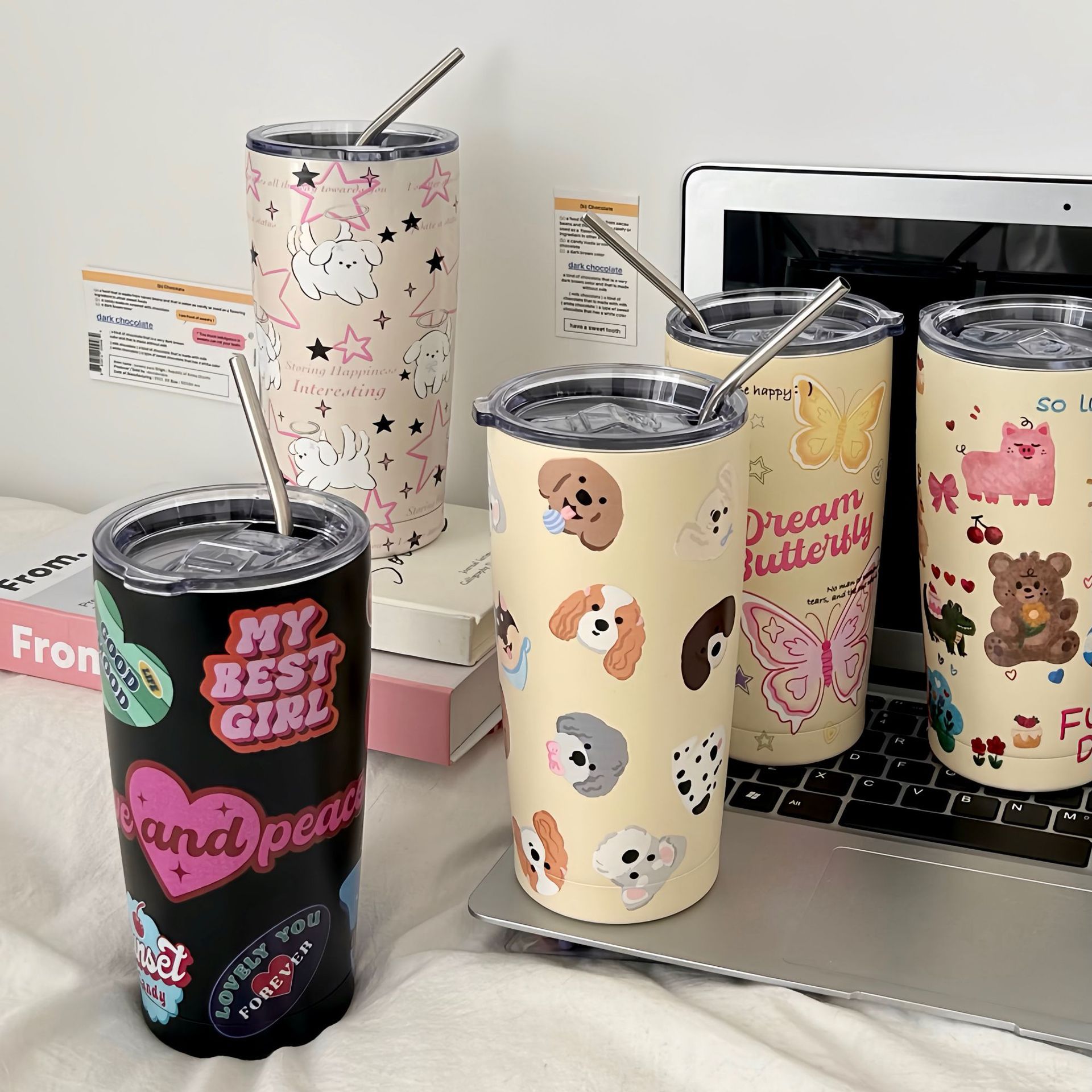 ins style high appearance level insulated cup 2023 New large-capacity 304 stainless steel water cup, high-temperature resistant portable straw cup Application Scenario