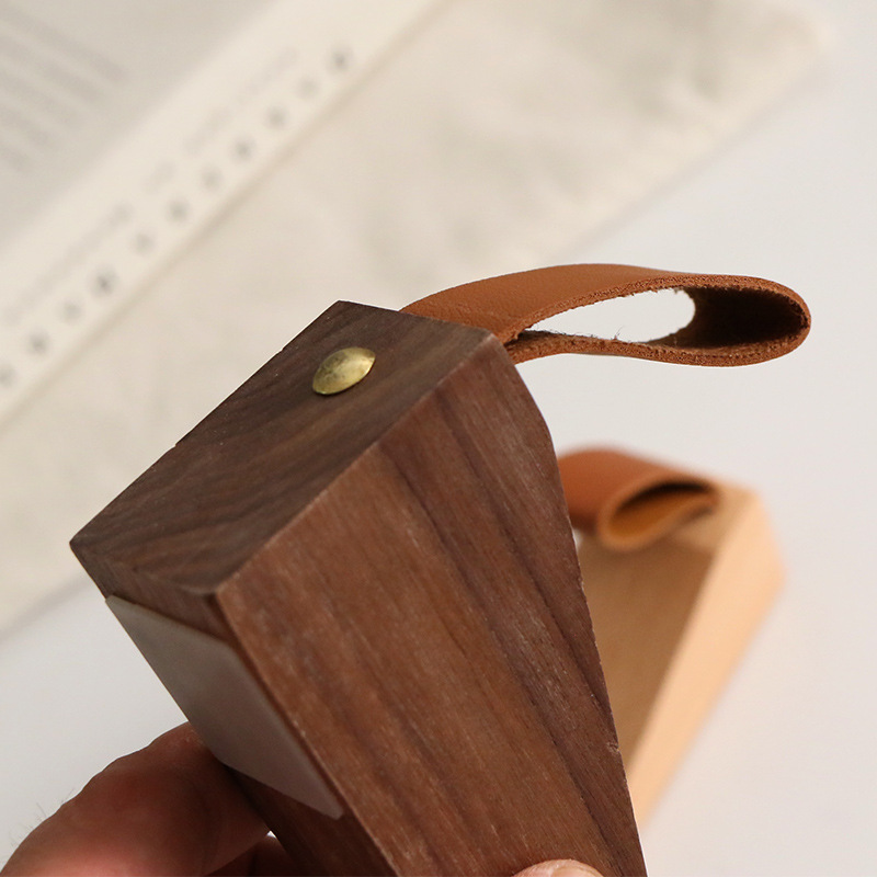 Solid wood door stopper, household door plug, bedroom door stop, anti-collision top door stopper, windproof door stop, safety door card, fixed plug Application Scenario