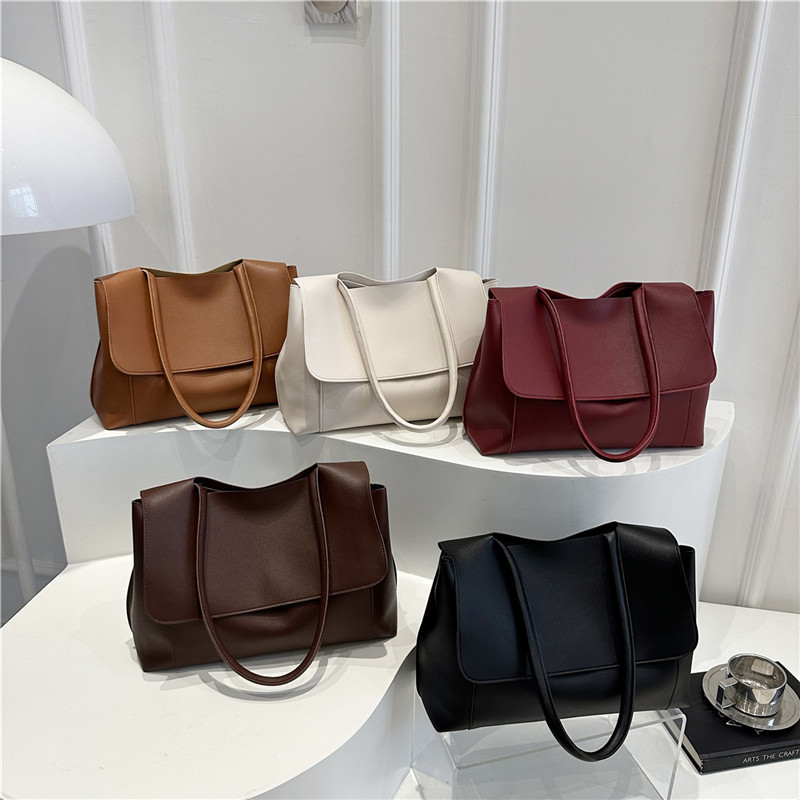 Niche tote bag, pu leather bag, women's bag, large-capacity bag, new single-shoulder crossbody bag, women's handbag Application Scenario