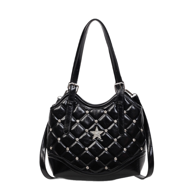 Diamond-shaped handbag for women, 2025 new style, trendy and versatile single-shoulder bag, high-end bucket bag, commuter crossbody bag Item Picture