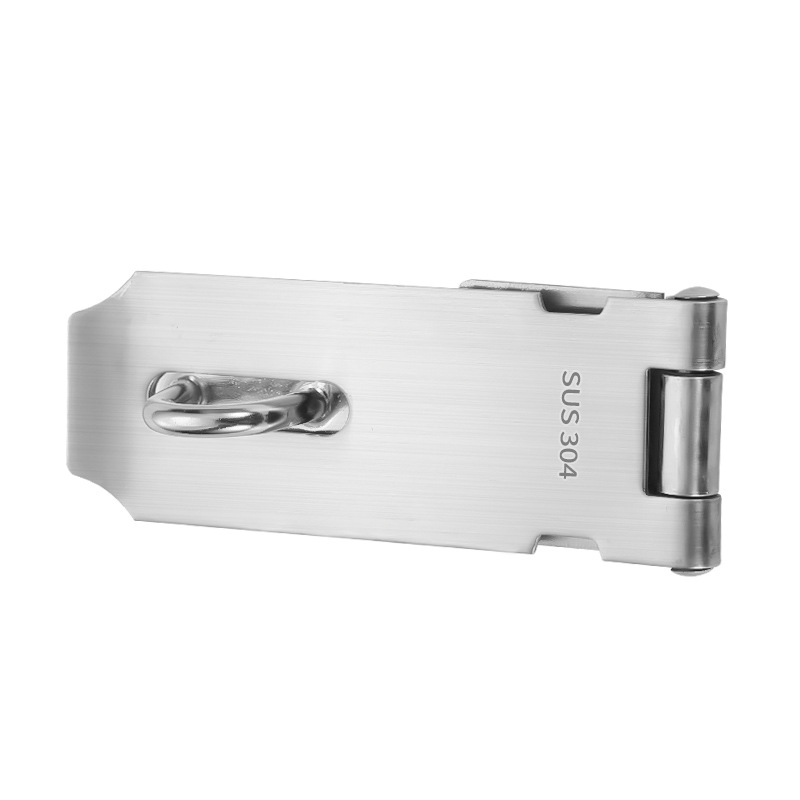 Stainless steel lock, lock plate, padlock, lap lock, 90-degree right-angle anti-theft folding door lock, drawer and cabinet door thickened lock Item Picture