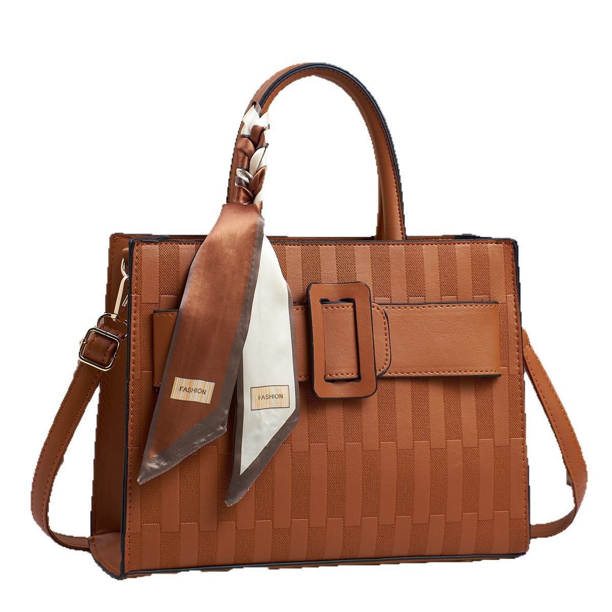 The 2025 new stylish embossed design tote bag with a high-end feel is a perfect cross-border single-shoulder bag for mom Item Picture